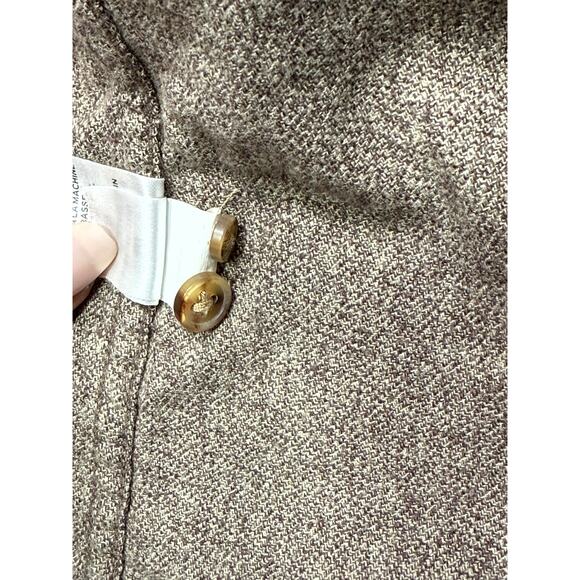 14 & UNION Button Down Tan Trim Fit Shirt 100% Cotton Long Sleeve Men Large - Picture 3 of 8